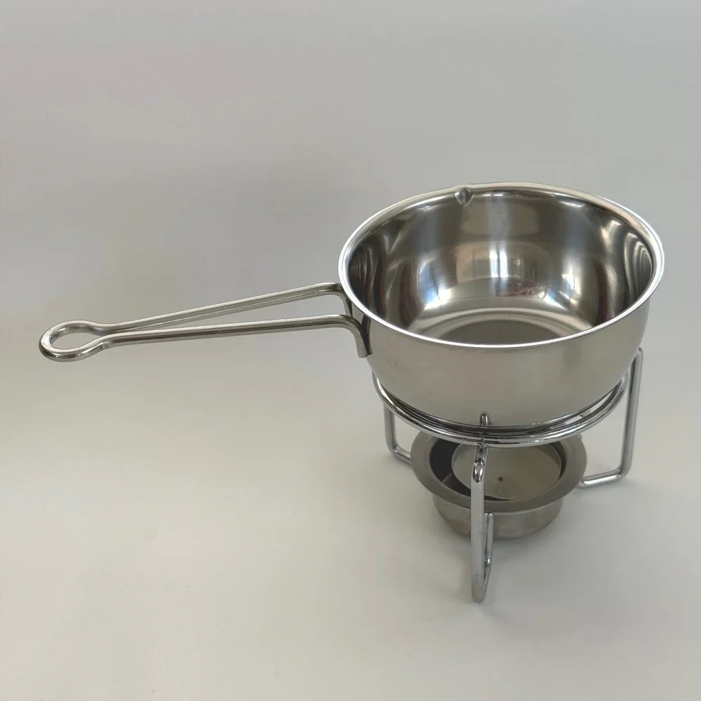 WMF‎ Forma Butter-Set Stainless Steel Melting Pot + Stand Germany Vintage w/ Box
